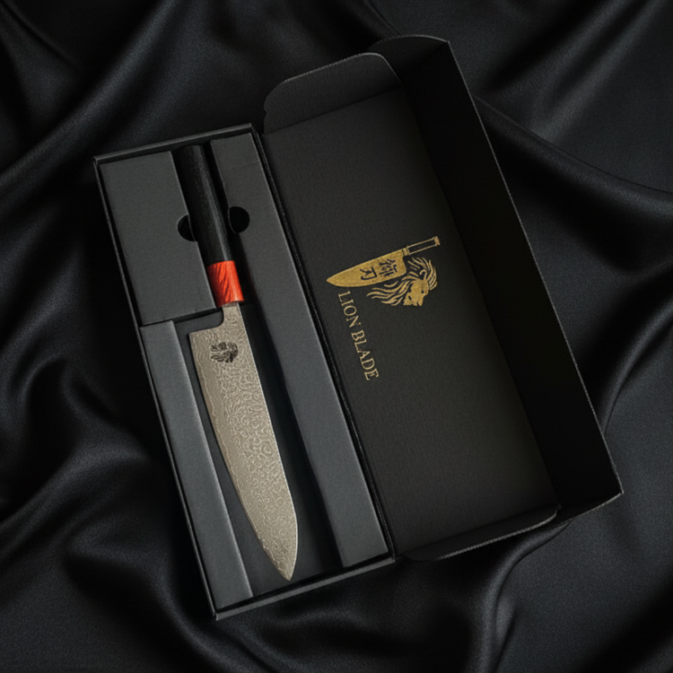 Lion Blade – Shi-Jin Damascus Crimson Chef